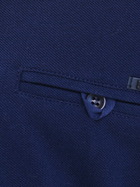 0409 Рубашка-поло д/м дл.р. трик (синий размер 116)