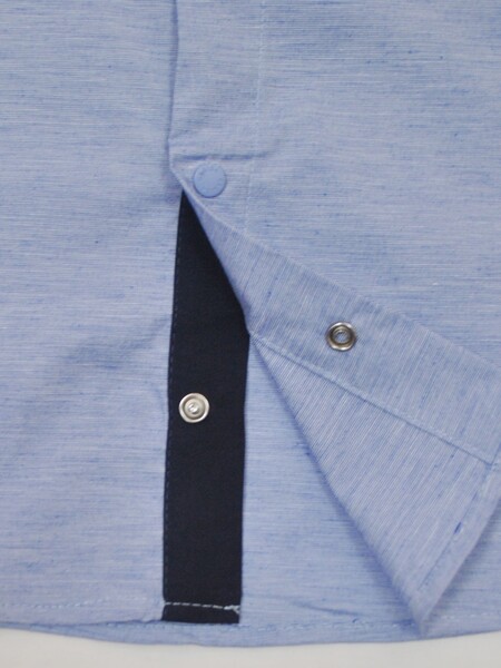 1593 Рубашка к.р. д/м (т.голубой размер 122)