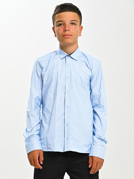 4010 Рубашка дл.р. д/м (батал) (светло-голубой весь размерный ряд)