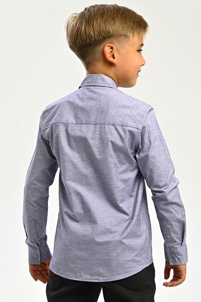 4010 Рубашка дл.р. д/м (батал) (серый весь размерный ряд)