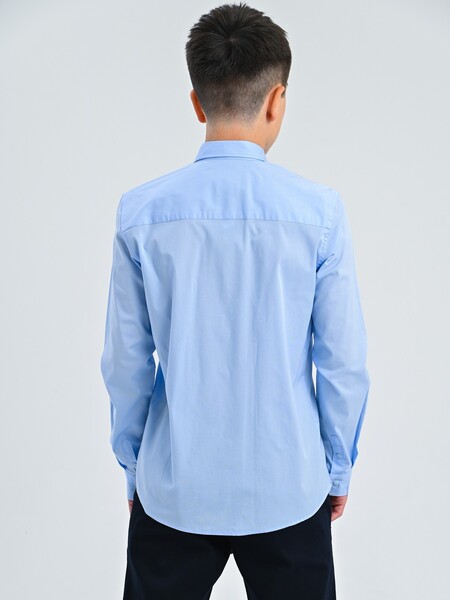 4018 Рубашка дл.р. д/м (светло-голубой весь размерный ряд)