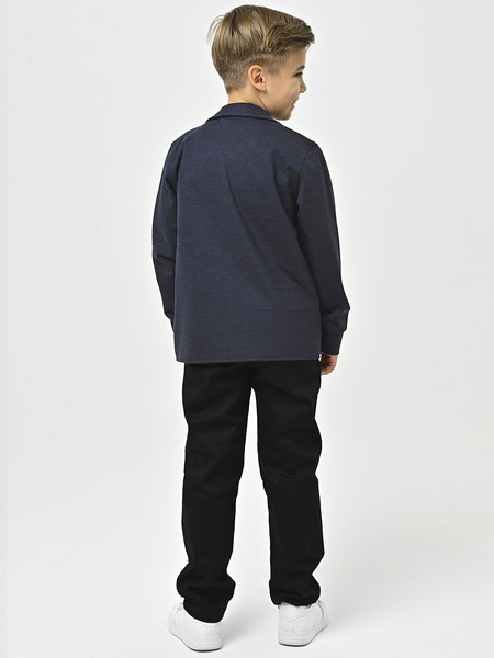 4374 Жакет/рубашка д/м (темно-синий весь размерный ряд)